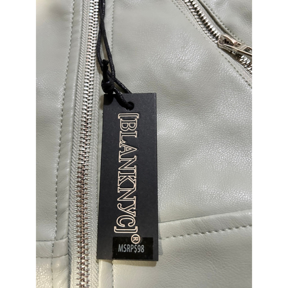 BLANKNYC Jacket XS Light Green Moto NWT - Picture 7 of 8